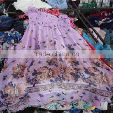 Selling Used women silk dress Summer Used Clothing