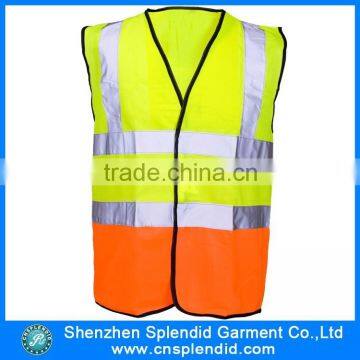 Top quality hi vis reflective safety vest with pockets