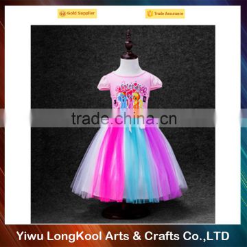 2016 China manufacturer cotton 3 year old girl dress colorful baby tutu dress