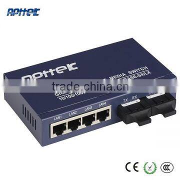 Gigabit Ethernet Optical Fiber Switch 4+2 port network switch