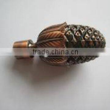 ball style antique iron curtain rod cap