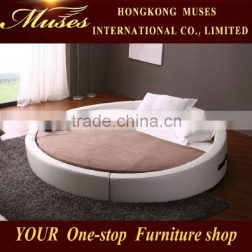 Modern technology fashion leather round bed SY10022