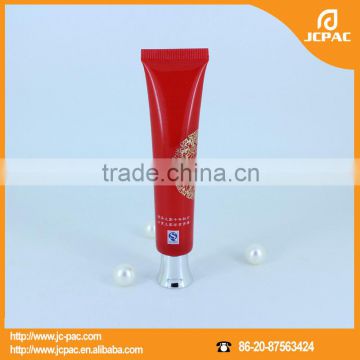 pe 25ml round plastic cosmetic red tube for liquid