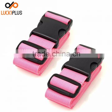 Luckiplus Luggage Straps Suitcase Belt Travel Accessories Luggage Accessory Cream Pink