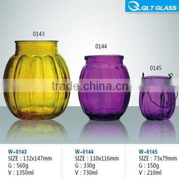 Pretty Popular Colorful Glass Candle Jars