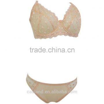 Latest Thin Cup Bra Set with Beautiful Embroidery Lace (EPB273)