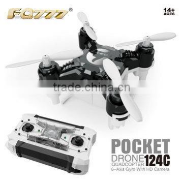 FQ777-124C long distance drone wholesale drone rc professional quadcopter long distance nano drone helicopter micro dron