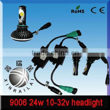 24w bright ledheadlights 2150lm 10v-32v 9006 car,offroad,truck,heaheavy truck headlight