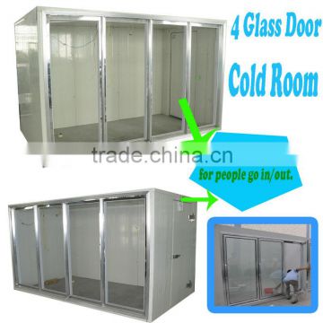 Glass Door Display cold room for drinks and vegetables