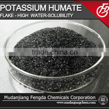 Hot sales! Potassium humate flake high water solubility