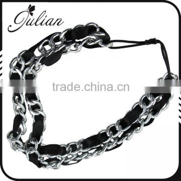 Ribbon Chain Headband,Woave Metal Chain Hair Band,Ribbon Chain Hair Accessories FHEHA0245