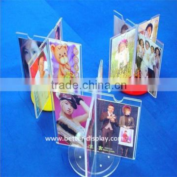 wholesale high quality clear acrylic 6 picture photo frame