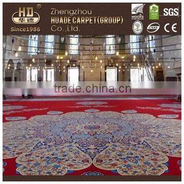 Durable using low price 100% polyestery mosque carpet