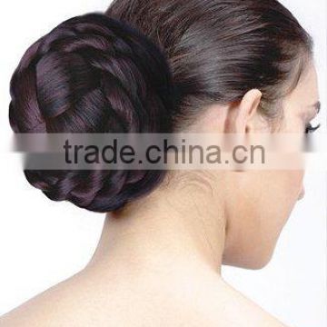 Sell synthetic chignon hair, wig hair chignon,braids bun