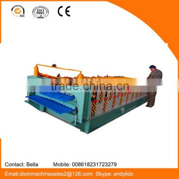 wall panel trapezoidal and roof tile corrugated color steel in one roll forming machine for construction material