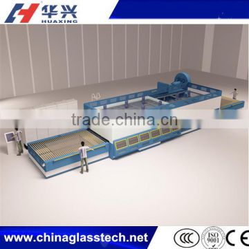 Double row fan Horizontal Roller Hearth Forced Convection glass laminated furnace