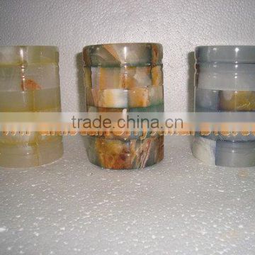 Top selling FACTORY PRODUCUNG ONYX CANDY JARS POTS HANDICRAFTS