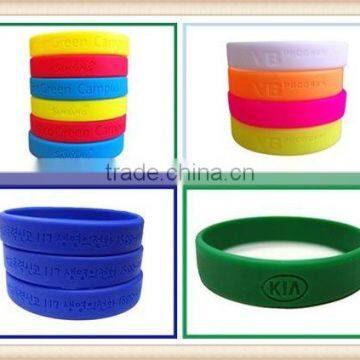 Custom Personalized & Debossed Silicone Wristband Bracelet and Your Design