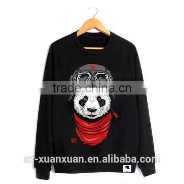 Fashion animal cartoon printing hoody men long sleeve pullover hoddy
