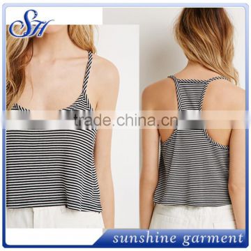 Fashion wholesale cotton stripe tank top