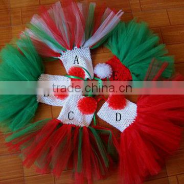 2013 christmas red and green tutu dress