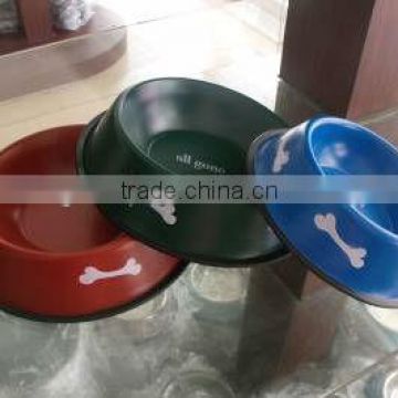 Colorful stainless steel pet feeder