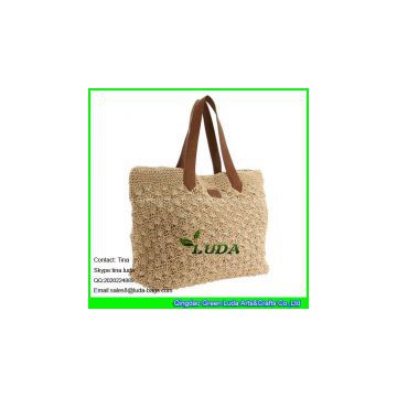 Natural Paper Straw Crochet Straw Tote Bag
