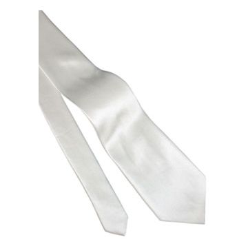 Handmade Gray Polyester Woven Necktie Extra Long Adult