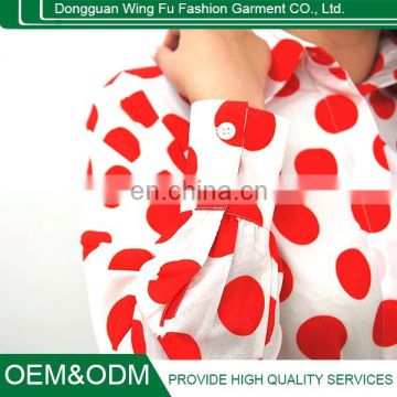Korean style buttocks package short skirt and Red wave point shirt