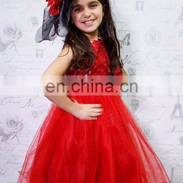 Sequined Party Dress - Red for kids