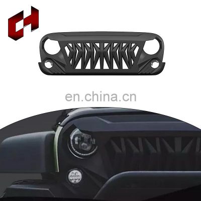 Ch Center Honeycomb Mesh Mesh Front Car Grille Guard Front Grille With Light Fit For Jeep Wrangler Jk 2007-2017