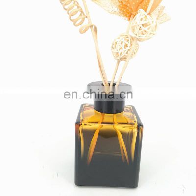 Top quality supplier 150 ml square aromatherapy bottle glass empty reed diffuser transparent bottle private label