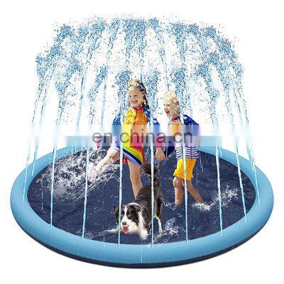 Top Ranking Indoor Thicken Cooling Splash PVC Plastic Pet Sprinkler Foldable Water Portable Dog Pool