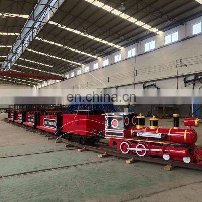 Popular amusement steam tourist track train for sale