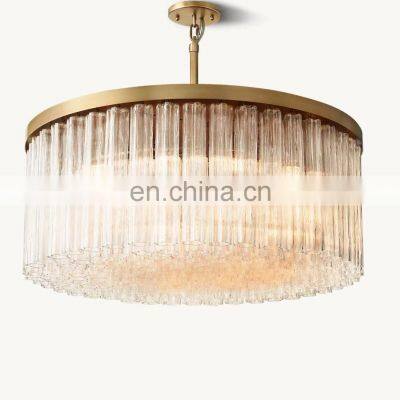 Hanging Lamp Gold Chandelier Glass Pendant Light CIELO 48\