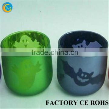 Eco-friendly glass material sprayed animal glass tealight/candle holder 100% product quality protection