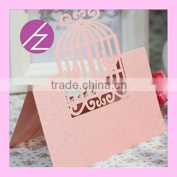 2016 Latest Design Laser Cut Place Card Wedding Party Table Seat Card ZK-23