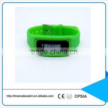 Modern simple and fashion digital wrist watch pedometer silicone watch