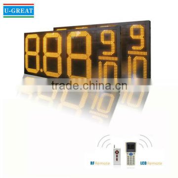 2 side digital amber 24 inch led gas price sign