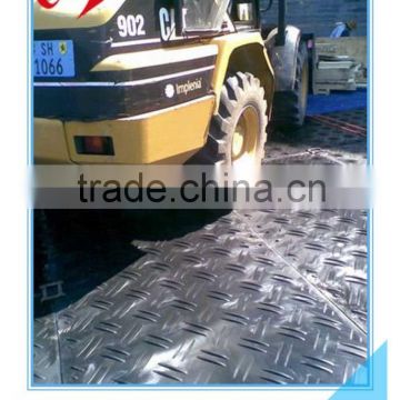 Anti slip textured black HDPE road mat/temporary protective floor covering/HDPE protection mats