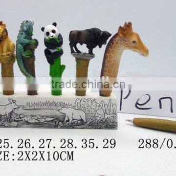 Polyresin animal pen panda lion giraffe