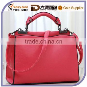 2015 Latest Design Popular PU Faux Your Own Wholesale Leather Handbag The Most Popular Tote Colorful Shoulder Bag