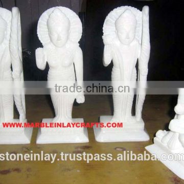 Handmade Marble Ram Darbar Statue