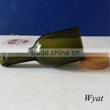 custom cutting glass wine bottles cutting glass bottles for candle holding
