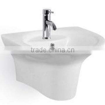 bathroom ceramic wall hung basin with half pedestal SD25027