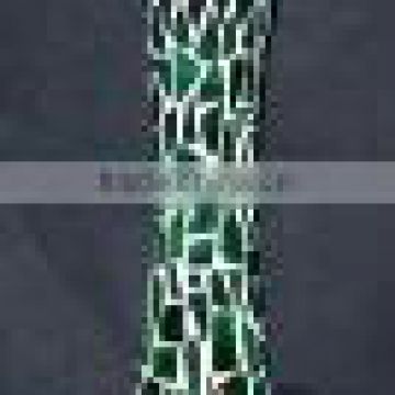 tall green glass mosiac vase for flower arrangement
