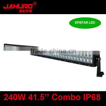 dual row bull bar mounted car roof light bar 240w aluminum housing car roof light bar with side bracket