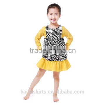 2016 wholesale children's boutique clothing yellow free prom dresses