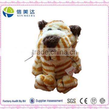 Tiger soft animal plush toy keychain