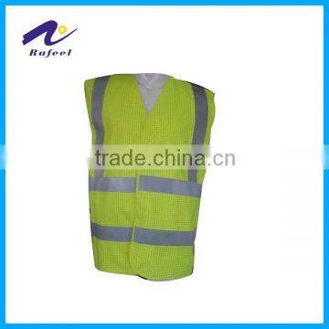 High visibility reflective yellow safety vest